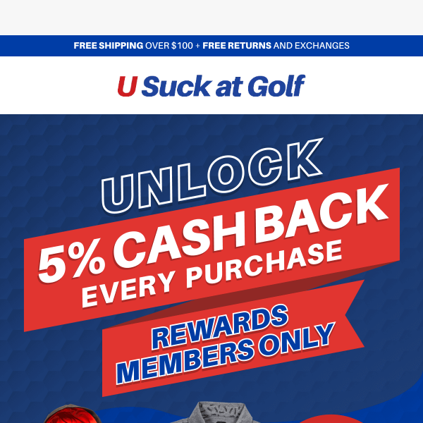 Earn 5% cash back every purchase with USAG Rewards Club