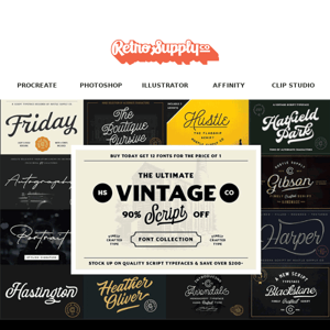 [NEW] The Ultimate Vintage Script Font Collection