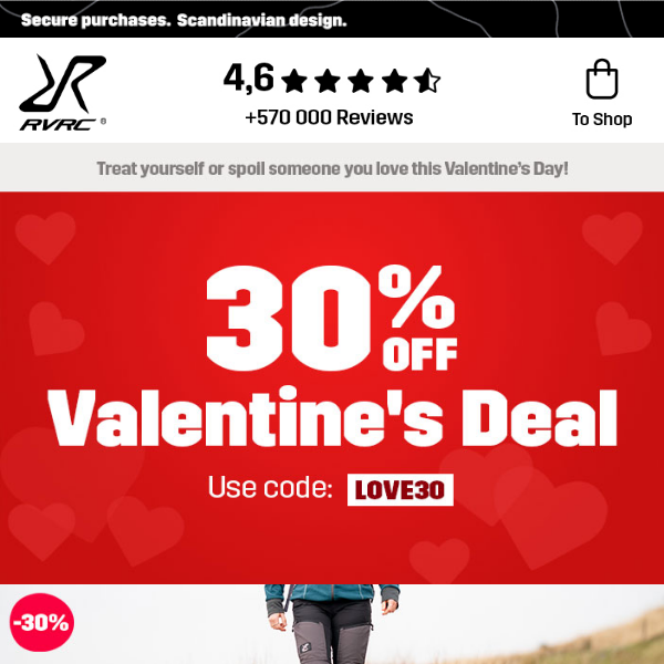 Valentine's Deal ❤️ 30% off selected pants and shoes