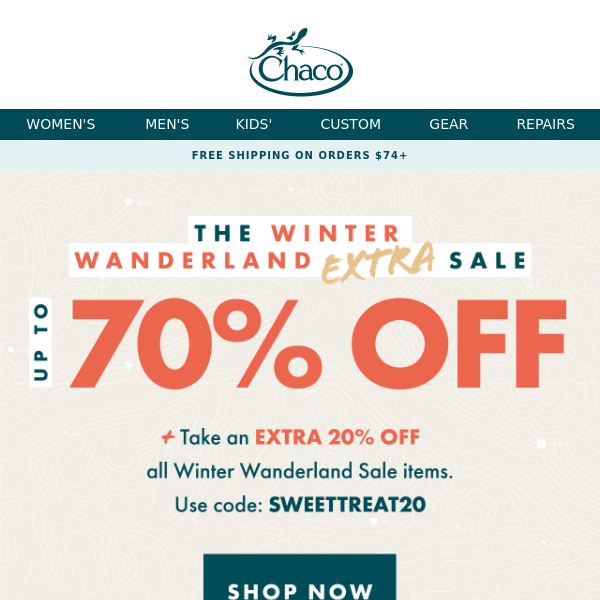 Extra 20% off all Winter Wanderland Sale ❄️