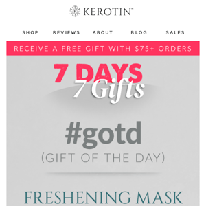 #gotd is... Freshening Mask