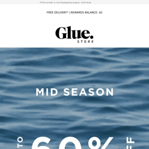Glue Store, Up To 60% Off*