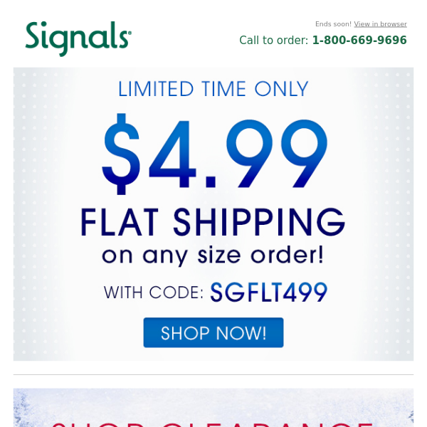 Just For You: $4.99 Flat Shipping