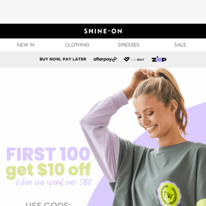 FIRST 100 GET $10 OFF!!! When you spend over $100 🛍️