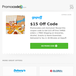 This Week's Coupons: $15 Off gopuff | 30% Off Venus | $10 Off Doheny's Pool Supplies