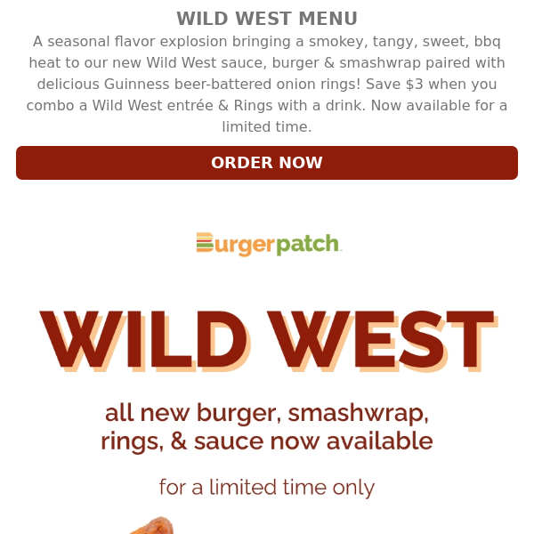 NEW! Wild West Seasonal Menu 🔥