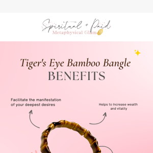 NEW IN: Tiger's Eye Bamboo Bracelet ✨🧚‍♀️