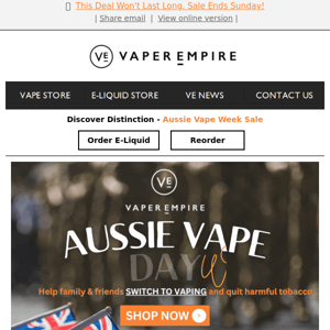 It's a BIG deal! Help someone switch this Aussie Vape Week