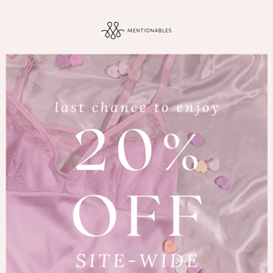 LAST CHANCE to save 20%