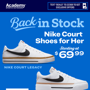 They’re Back! Nike Court Shoes, Starting at $69.99 