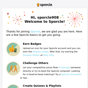 Sporcle908 - Thanks For Joining Sporcle!