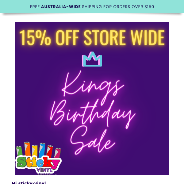 👑👑 Kings Birthday Sale - Shop now to SAVE👑👑