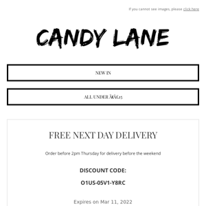 Free Next Day Delivery in Time for the WEEKEND!!