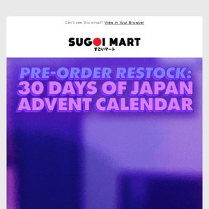 🚨 RESTOCK ALERT: 30 Days of Japan Calendar