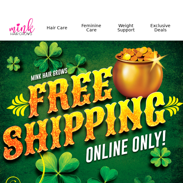 ONLINE ONLY FREE SHIPPING!