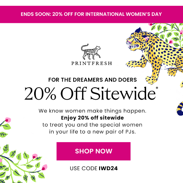 A Gift from Us: 20% Off Sitewide