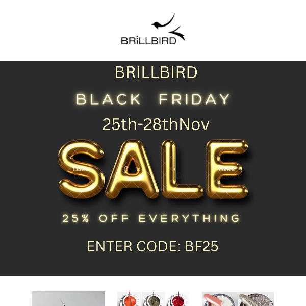 25% off Black friday sale