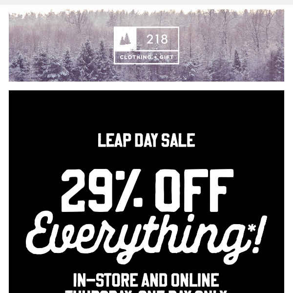 Leap Day 29% Off Sale 😮