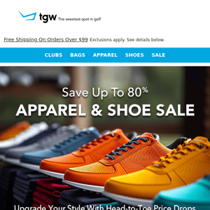 TGW Apparel & Shoe Sale! Save Up To 80%!