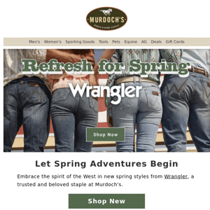 New Spring Styles From Wrangler