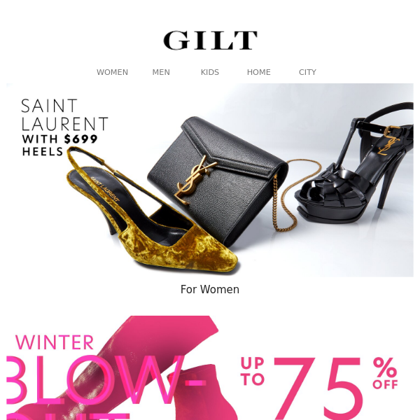 Saint Laurent With $699 Heels | Up to 75% Off Boot & Bootie Winter Blowout