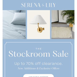 1-Day VIP Access: Up to 70% Off at The Stockroom Sale