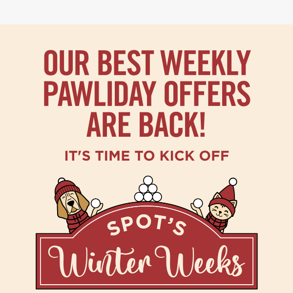 Kickoff Spot’s Winter Weeks With 20% Off Grooming!