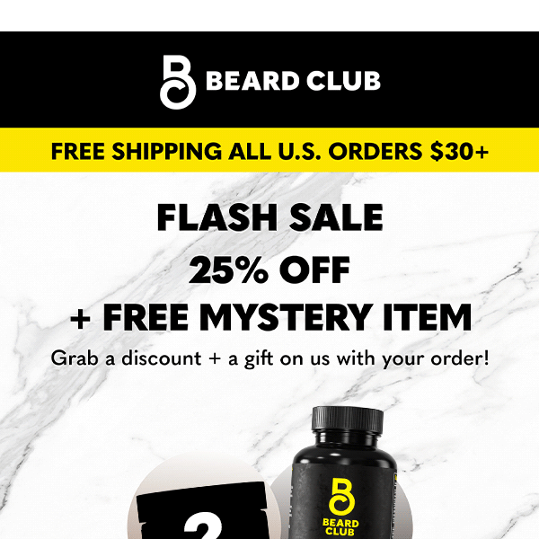 New offer: 25% off + FREE mystery item!
