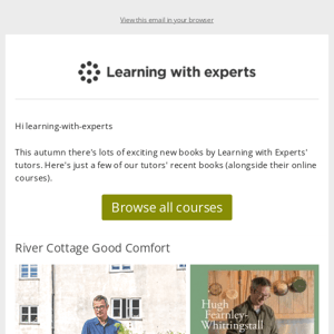 Learning with Experts' tutors - new books