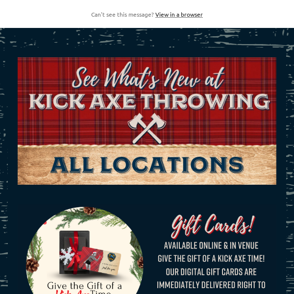 🎁Give the Gift of a Kick Axe Time! Gift Cards, Beat The Grinch & More!🪓