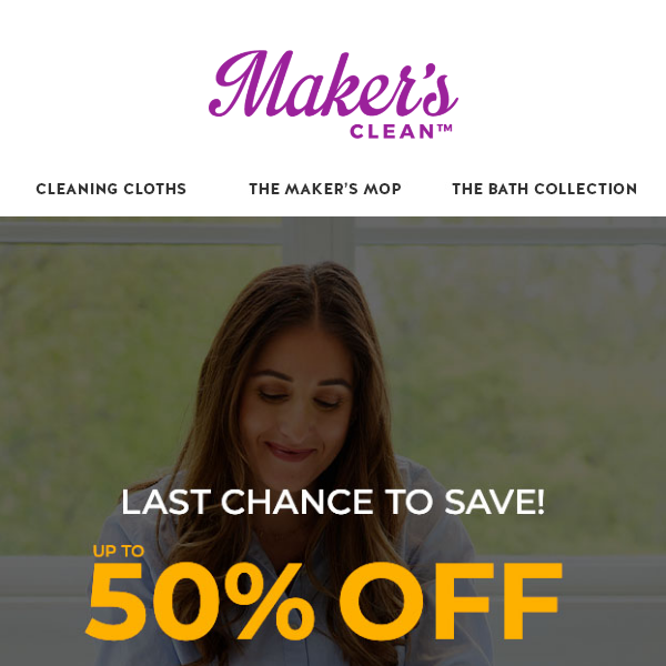 Last Chance to Save: 50% Off ENDS TODAY