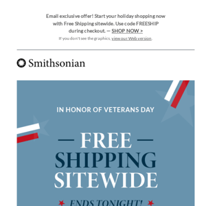 Free Shipping Sitewide - Last Day!