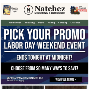 🚨 FINAL DAY - Pick Your Promo Labor Day 🚨