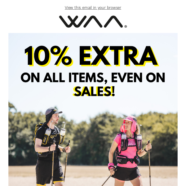 10% extra, on ALL items 💥