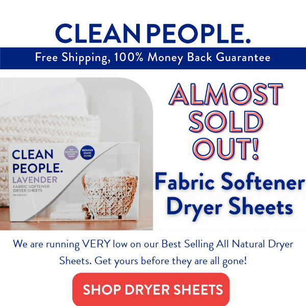 [ALMOST SOLD OUT] All Natural Dryer Sheets 🌿🌿🌿