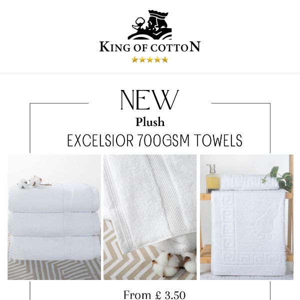 Our Sale is Ending soon - 50% OFF Excelsior Towels and many more!