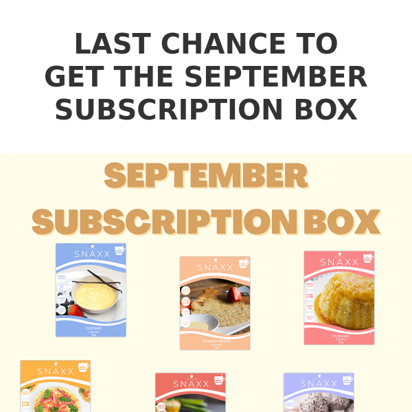 LAST CHANCE THIS WEEK FOR THE SEPTEMBER SUBSCRIPTION BOX - Save 50% Featuring Rocky Road Protein Balls & Caramel Pudding