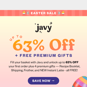 Sip & Save: Up to 63% OFF 🐇 🐣