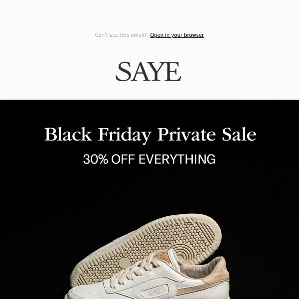 Black Friday Private Sale coming