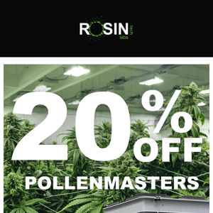 Upgrade Your Extraction Output With 20% OFF PollenMasters