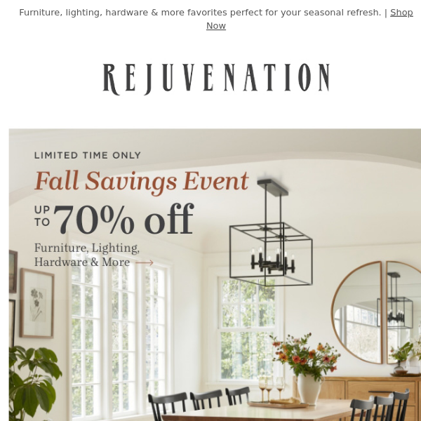 Fall Savings Event: Up to 70% off