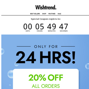 (24HRS⏳) 20% off all orders