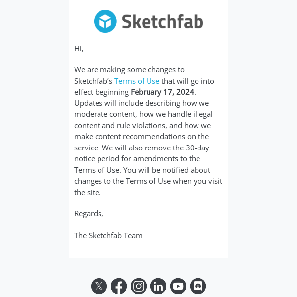 Upcoming changes to Sketchfab’s Terms of Use