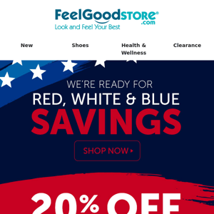 4th of July Weekend Brings 4 Ways to Save, Starting with 20% off + Free Shipping