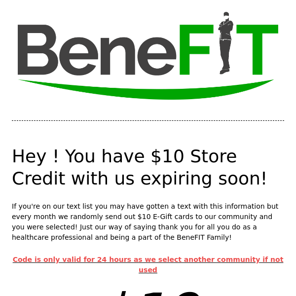 Hey , You Have Store Credit at BeneFIT!
