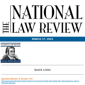 New York Legal News from the National Law Review       　