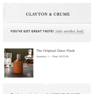 Still thinking about our The Original Glass Flask?