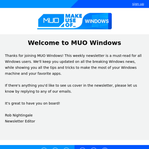 Welcome to MUO Windows!