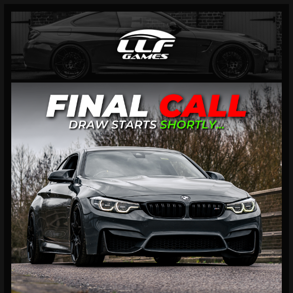 FINAL CALL 🏁 Win this stunning 600bhp M4 Competition at 10pm for Just 59p