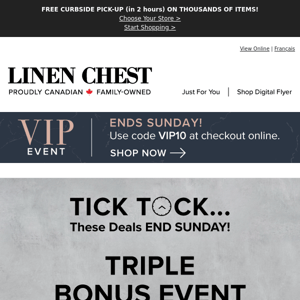 3 DAYS LEFT: Triple Bonus + VIP Events End Sunday...💣
